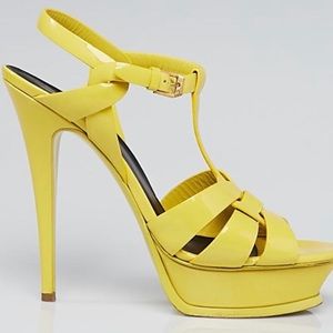 Saint Laurent Shoes - Patent Yellow Saint Laurent Tributes Saint Laurent Shoes - Patent Yellow Saint Laurent Tributes